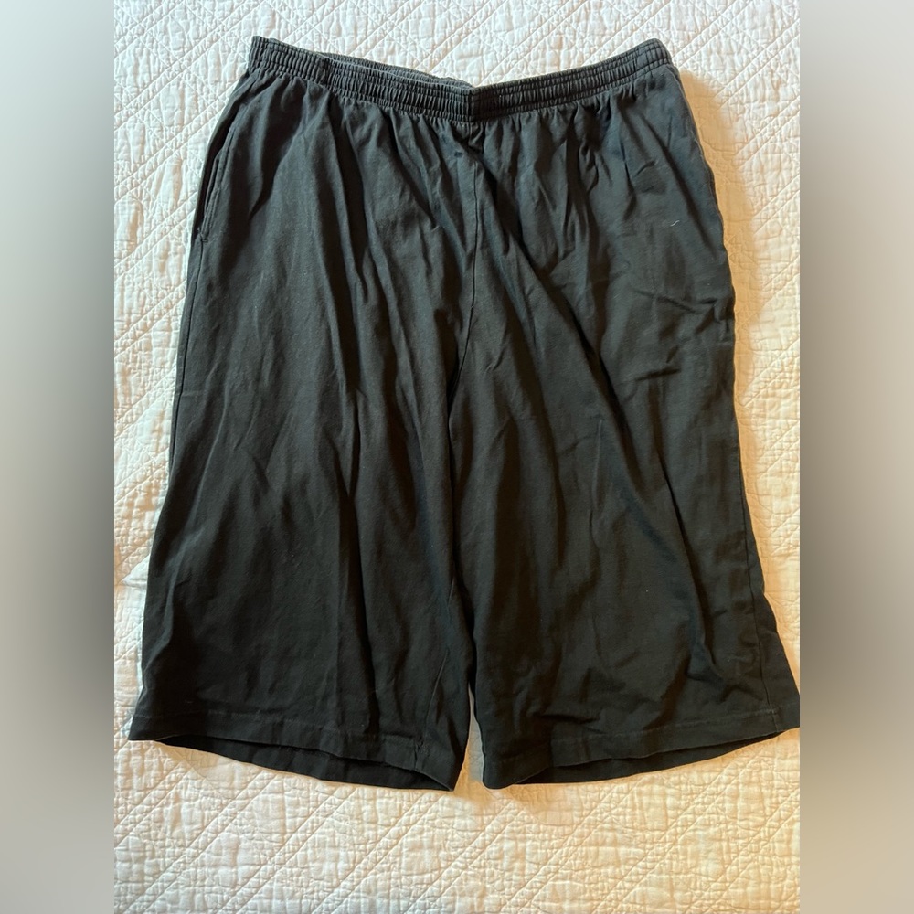 PMST108 - King Size, Men’s XXLT, Black Athletic Shorts